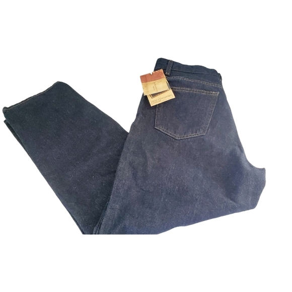 Landś End Dark Denim Original Traditional Tapered Jeans Size 12Px28 NWT - Picture 4 of 6